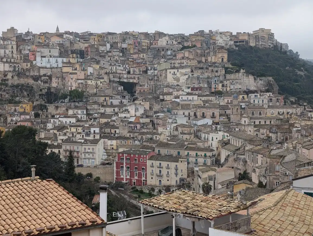 Panoramic view of Ragusa Ibla, a UNESCO-listed Baroque hill town in southeastern Sicily