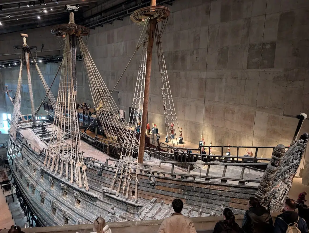The Vasa warship at the Vasa Museum in Stockholm – 17th-century vessel salvaged almost completely intact