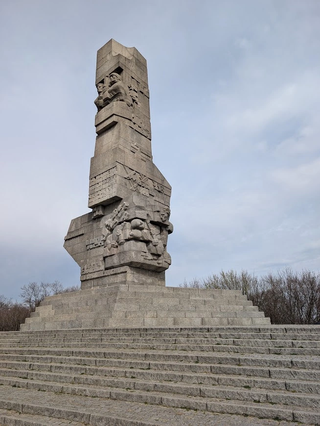 Westerplatte memorial monument in Gdańsk, Poland, where the first shots of World War II were fired on 1 September 1939